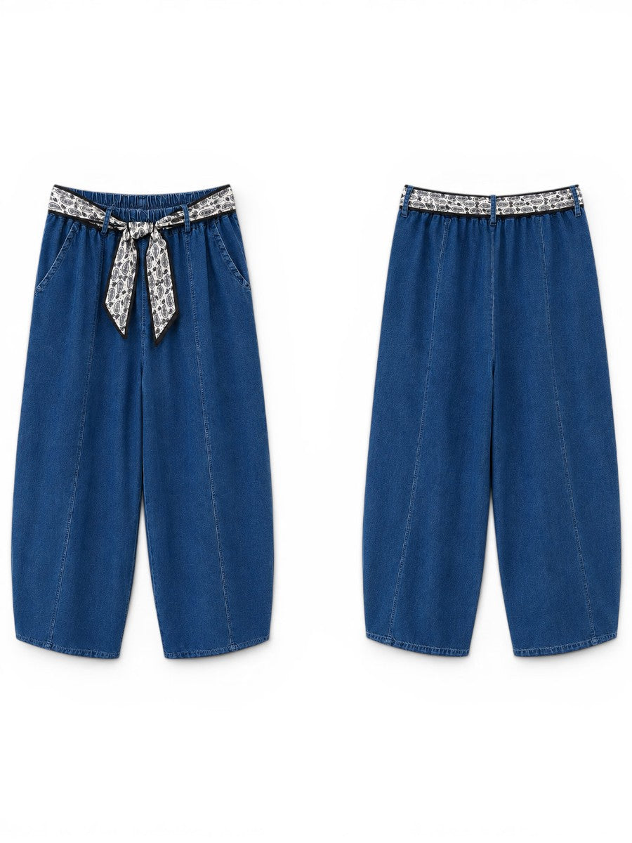 Wide Leg Denim Culotte