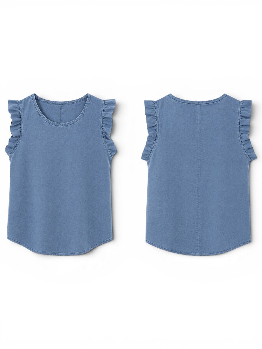 Volant-Top Denim