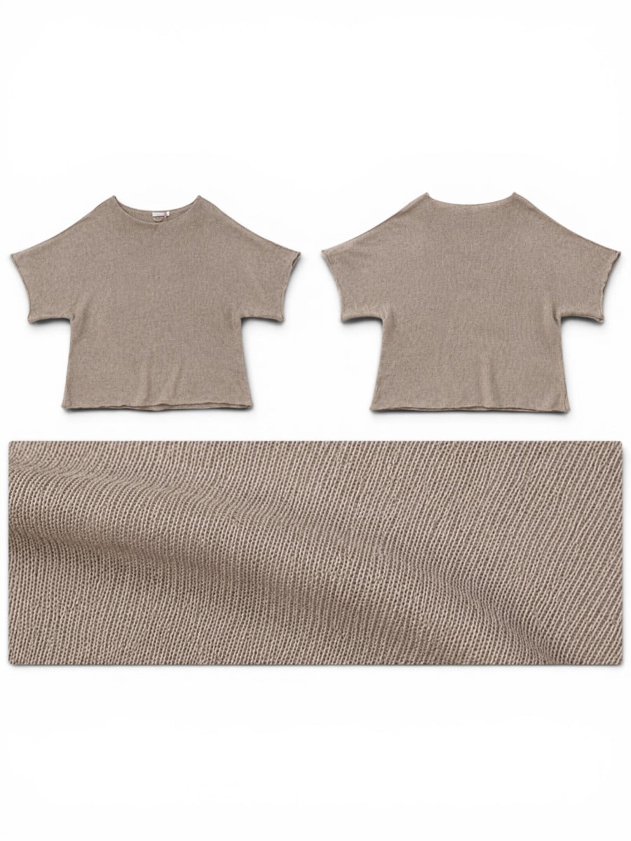 Sommer-Strick-Pullover Rundhals