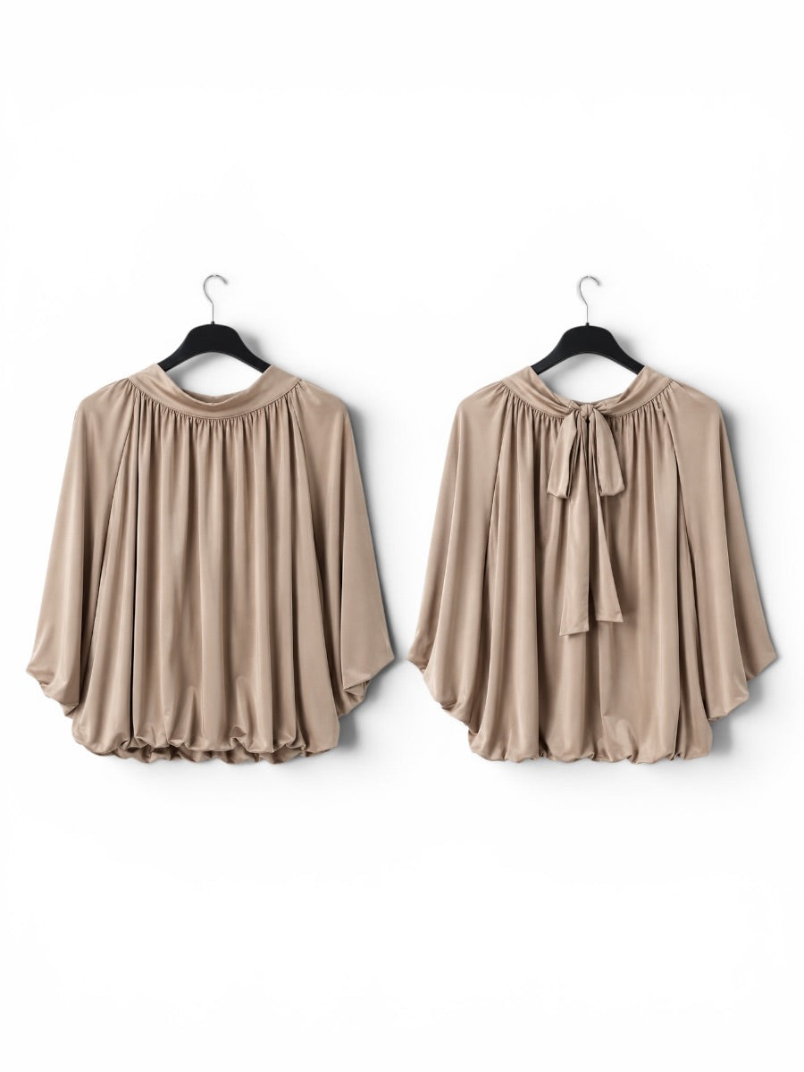 Elegante Bluse mit Ballonsaum- Onesize