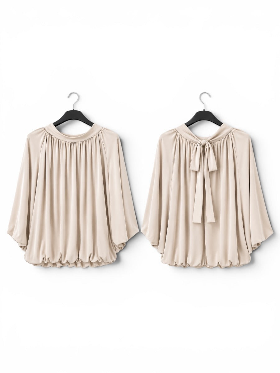 Elegante Bluse mit Ballonsaum- Onesize