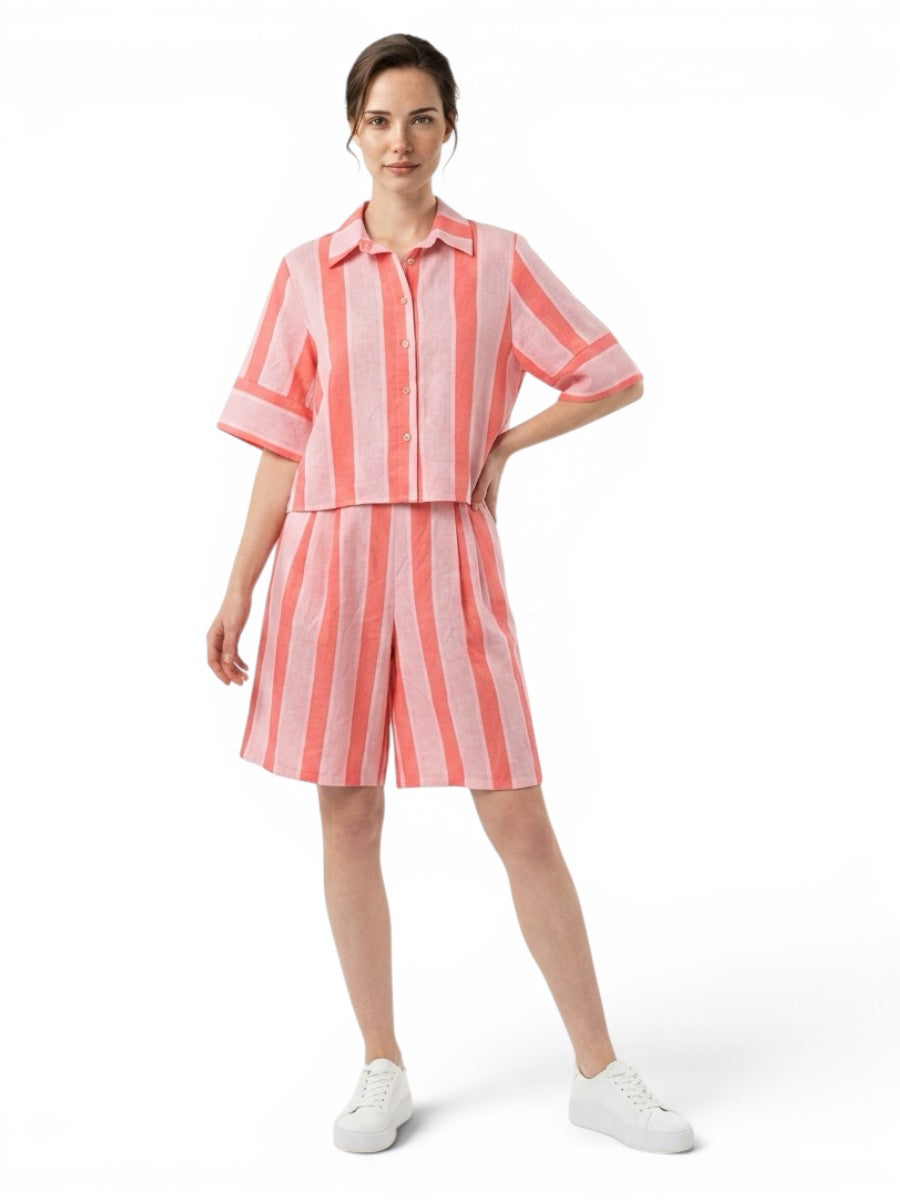 Kurzarm Bluse "stripes"