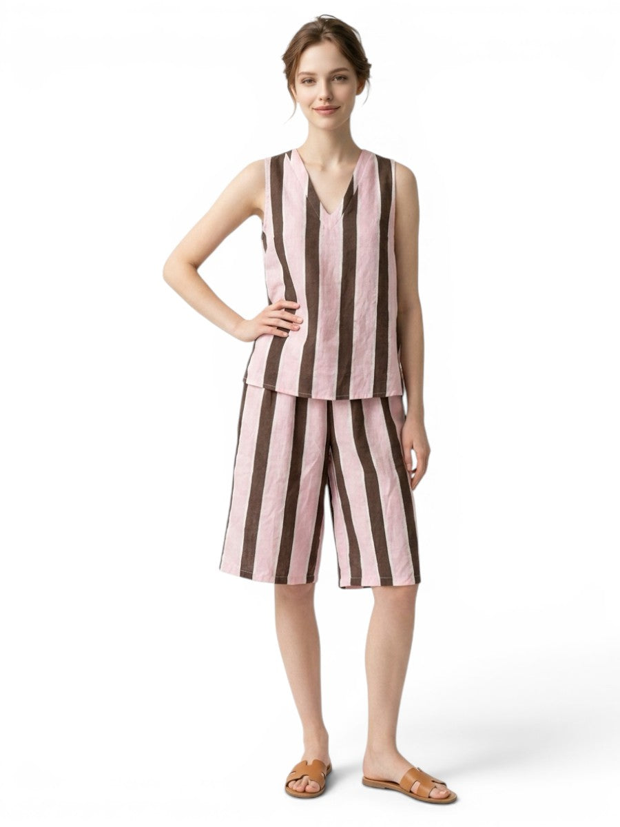 Ärmellose leichte Bluse "stripes"