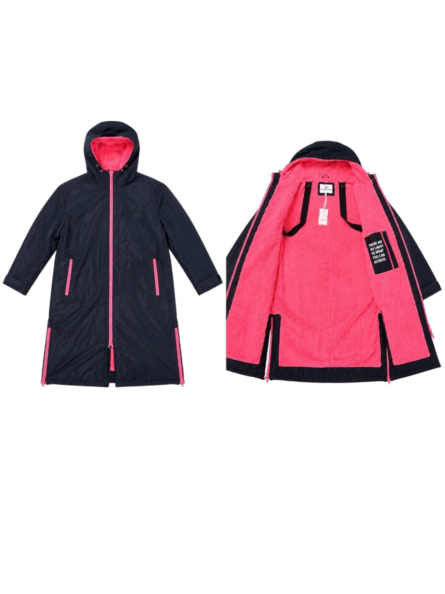 Zwillingsherz Oversize Windmantel mit Teddyfutter