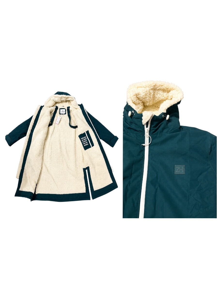 Zwillingsherz Oversize Windmantel mit Teddyfutter