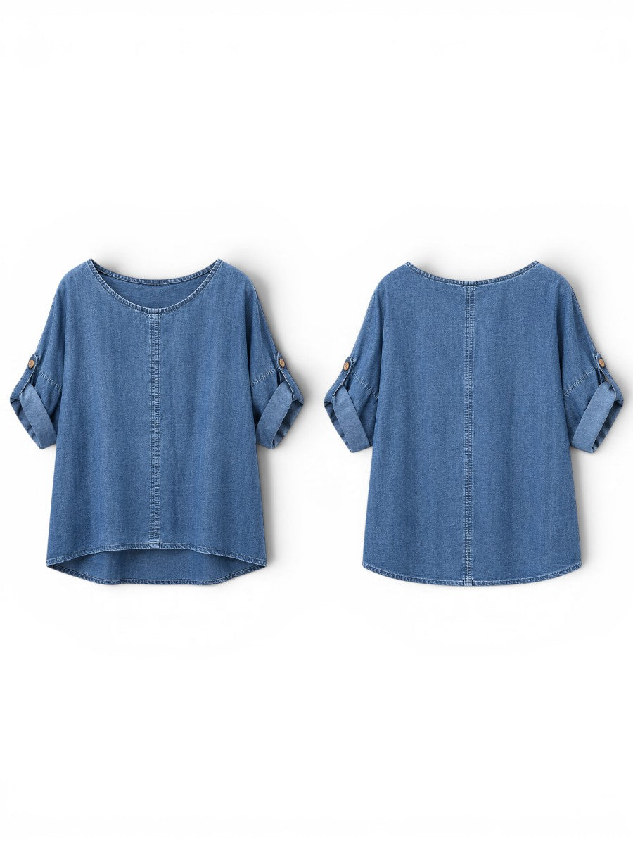 Denim Bluse Oversize