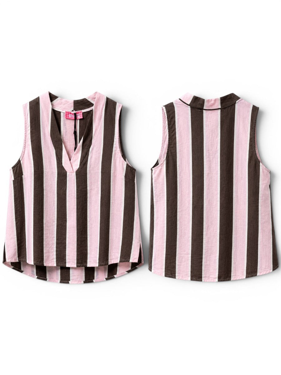 Ärmellose leichte Bluse "stripes"