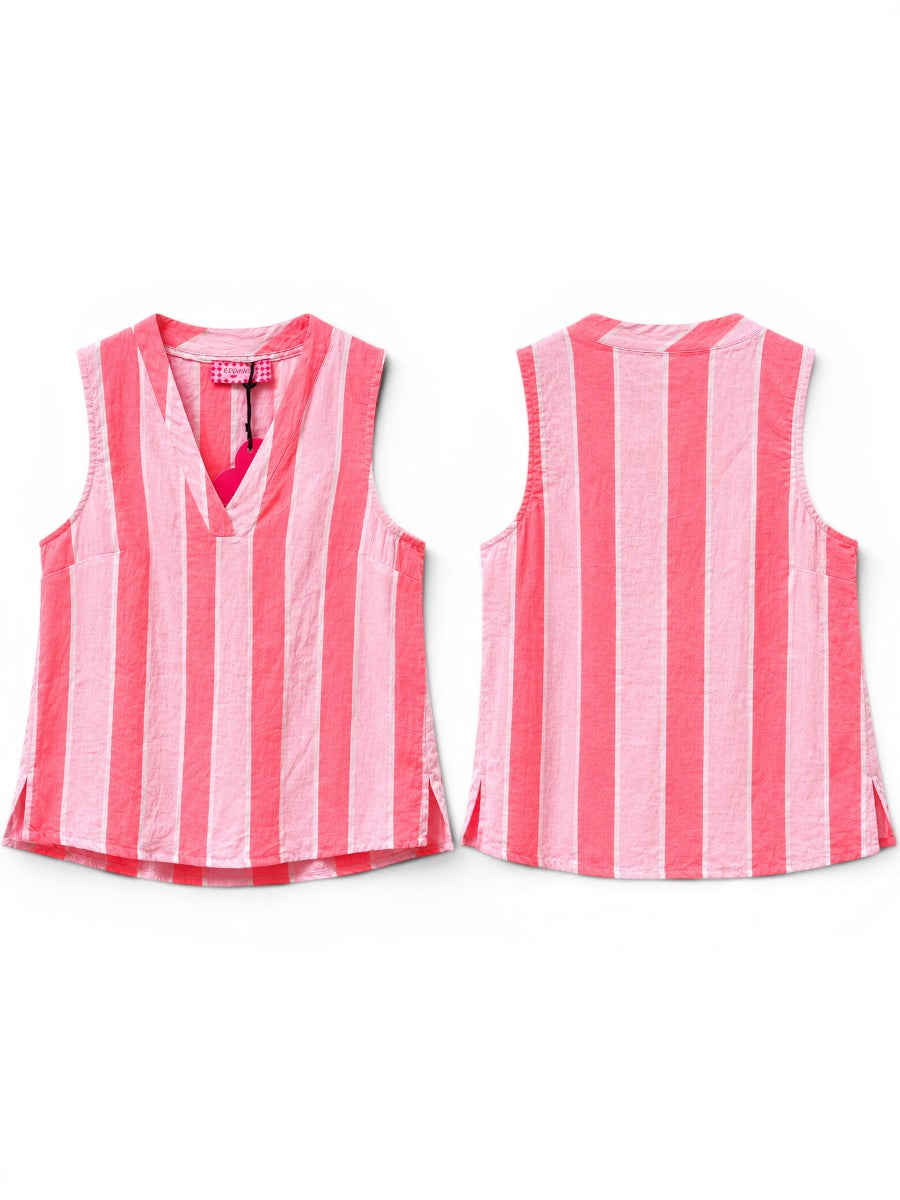 Ärmellose leichte Bluse "stripes"