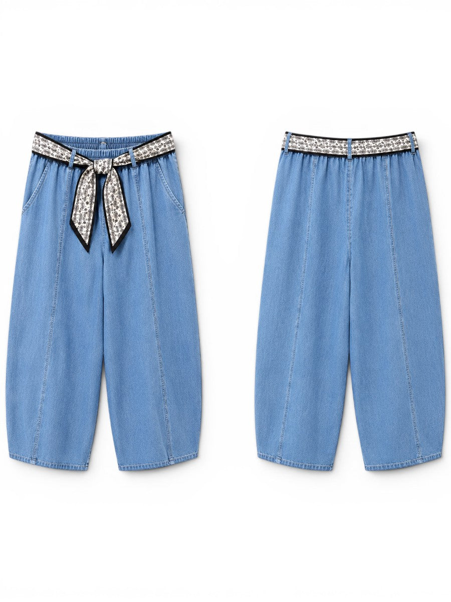 Wide Leg Denim Culotte