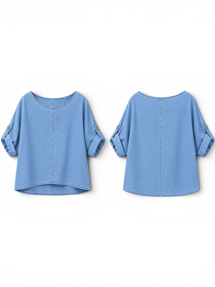 Denim Bluse Oversize