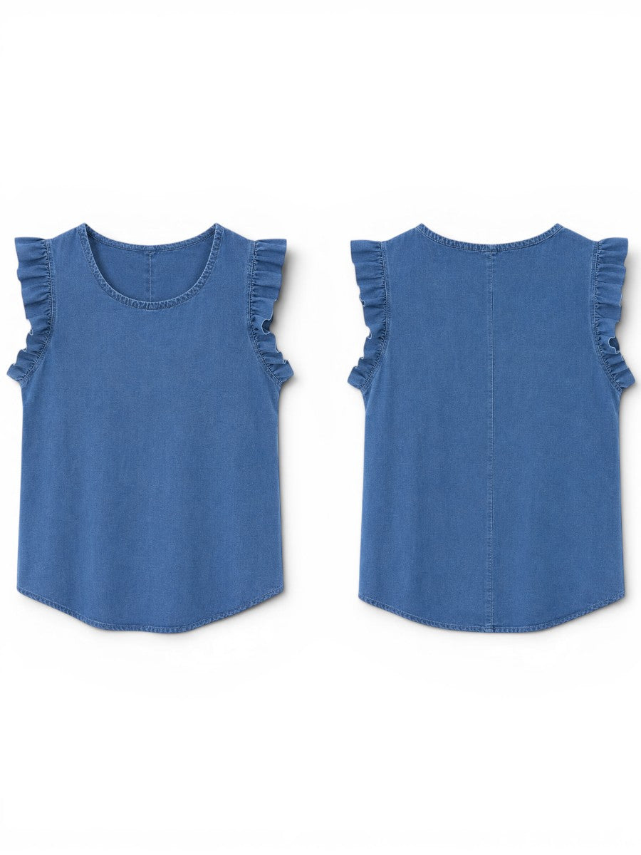 Volant-Top Denim