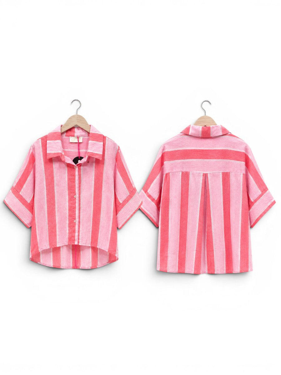 Kurzarm Bluse "stripes"