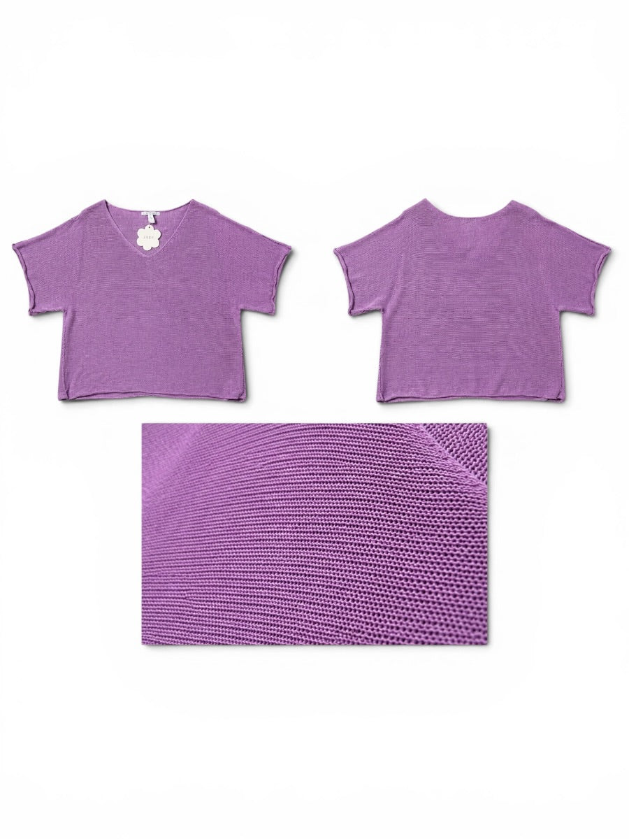 Sommer-Strick-Pullover V-Ausschnitt