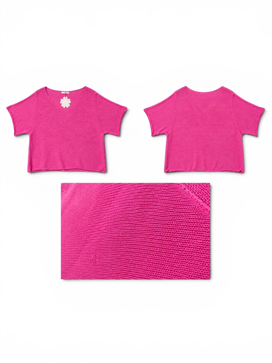 Sommer-Strick-Pullover V-Ausschnitt