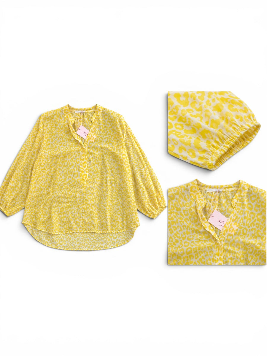 Leichte Leo- Bluse