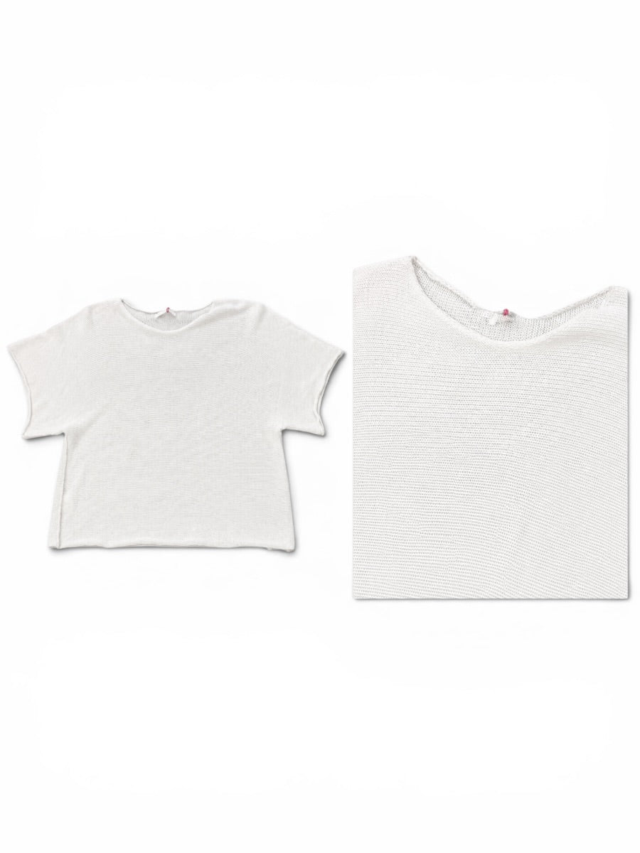 Sommer-Strick-Pullover Rundhals