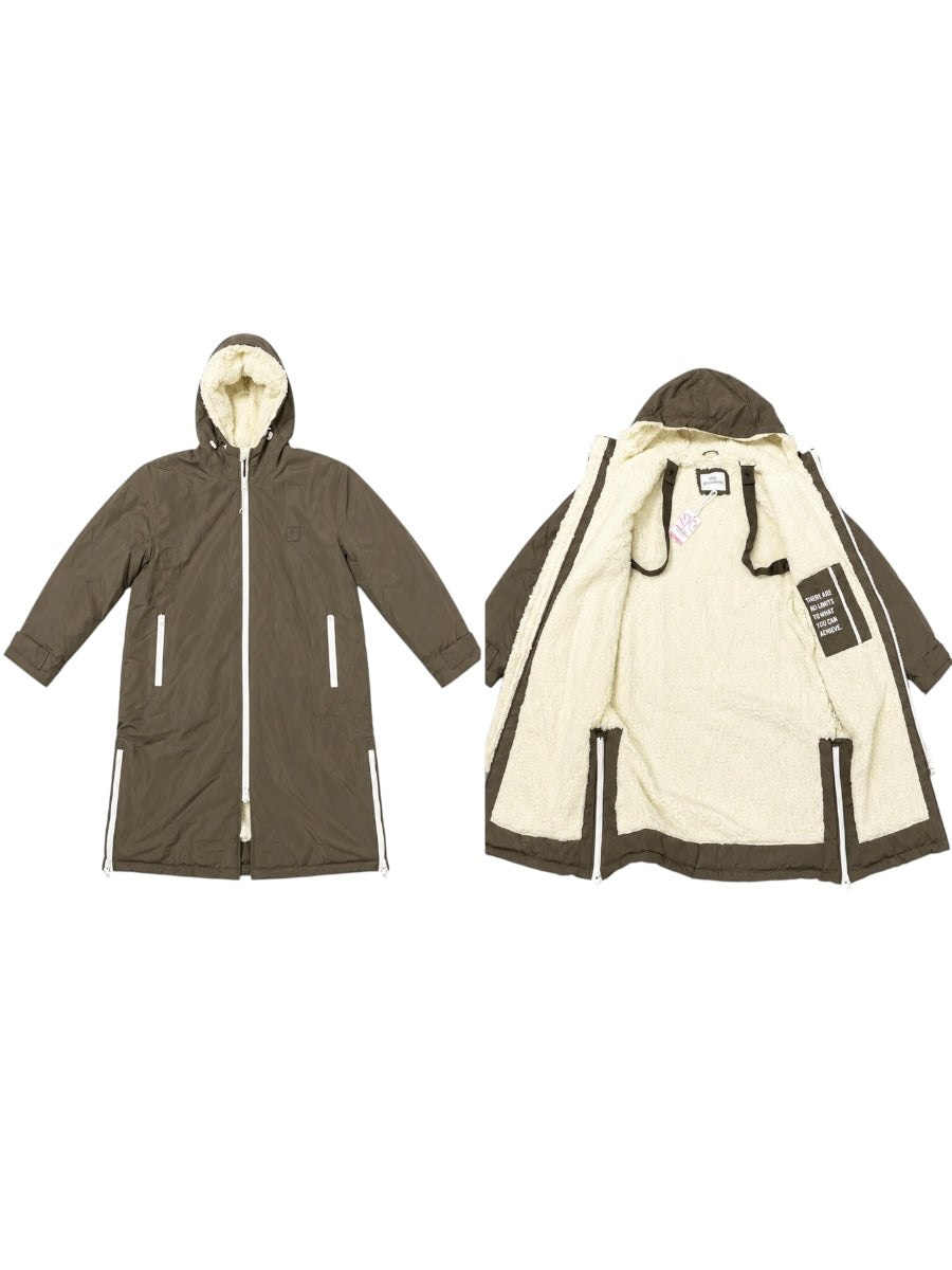 Zwillingsherz Oversize Windmantel mit Teddyfutter