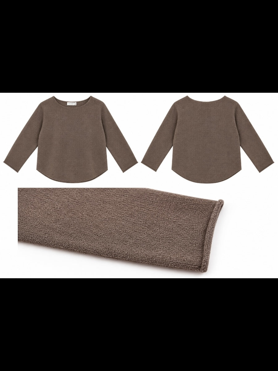 Feinstrickpullover mit Rundhals