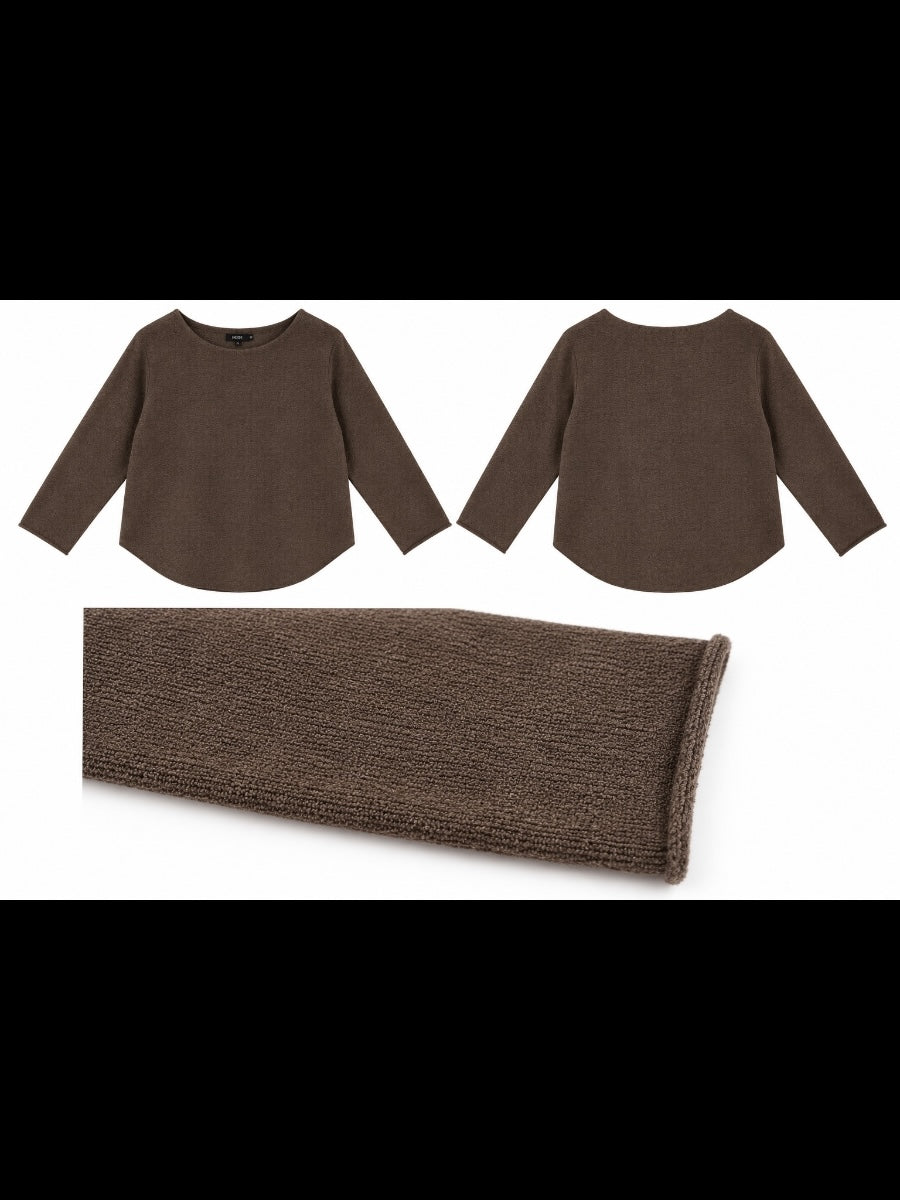 Feinstrickpullover mit Rundhals