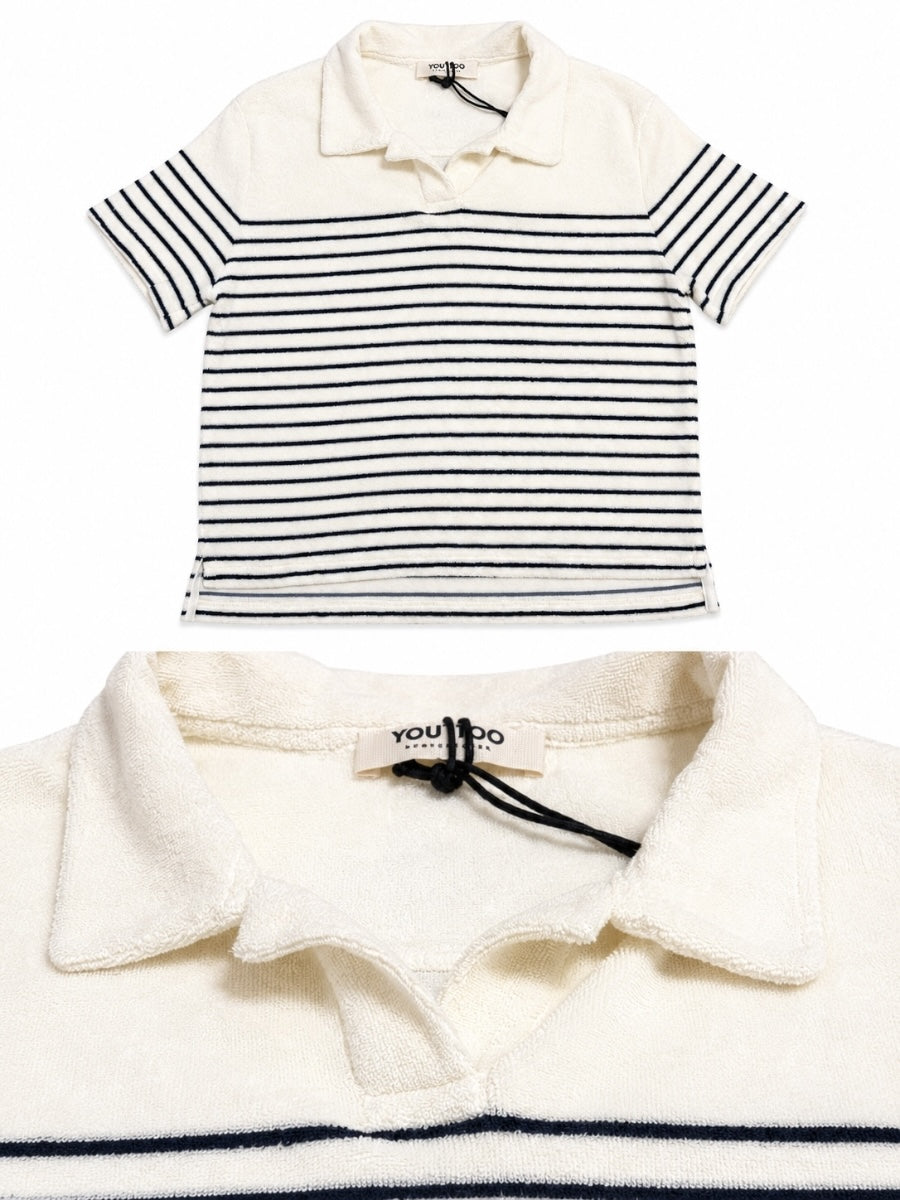 Frottee-Poloshirt YOU TOO